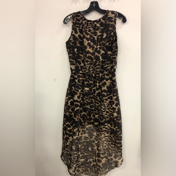 INDULGE LEOPARD PRINT SLEEVES DRESS IN SIZE MEDIUM - Picture 2 of 6
